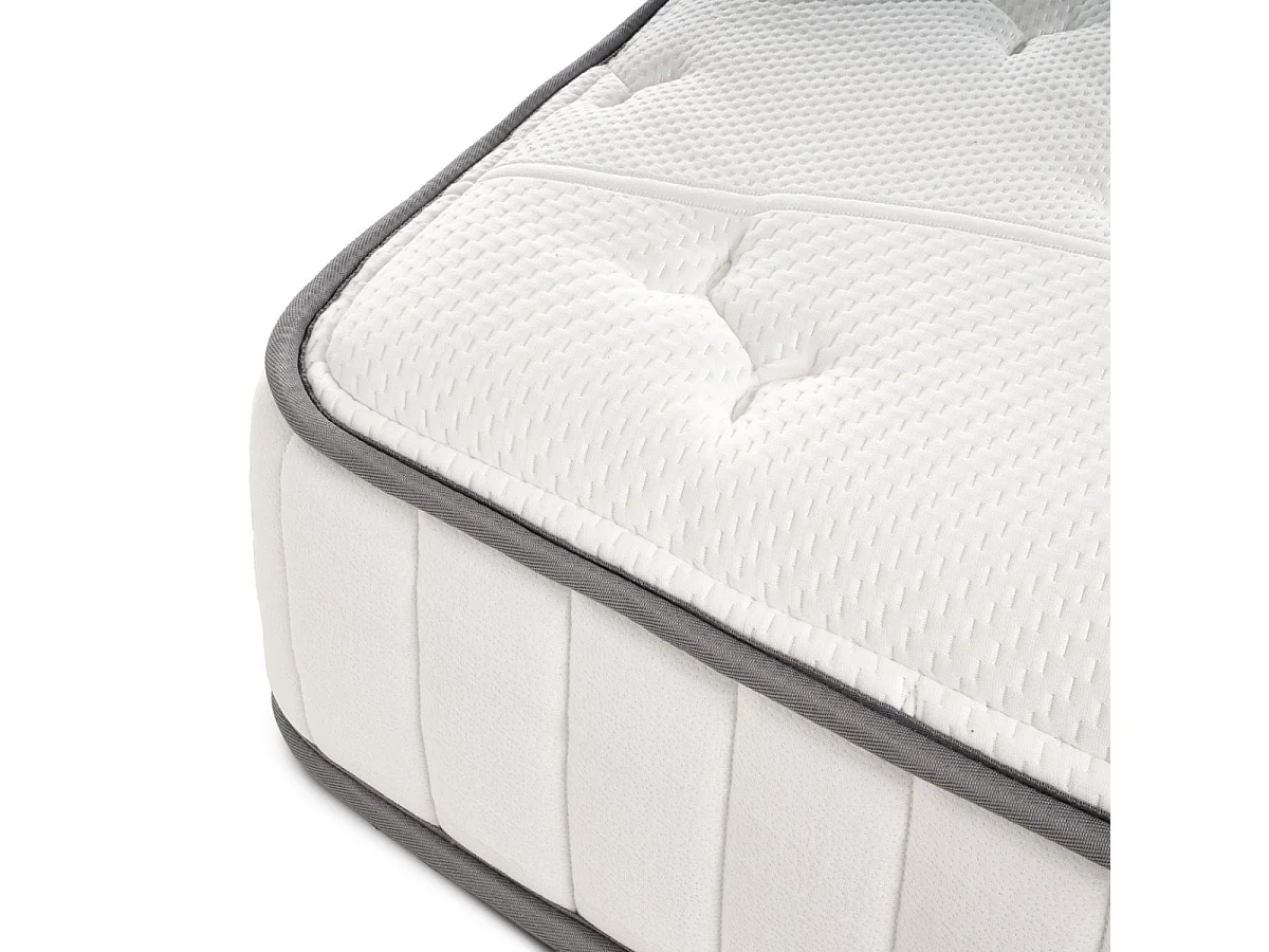 Matelas 180 x 200 cm ressorts ensachés et mousse viscoélastique - épaisseur 23cm - Confort Ferme - IDEAL