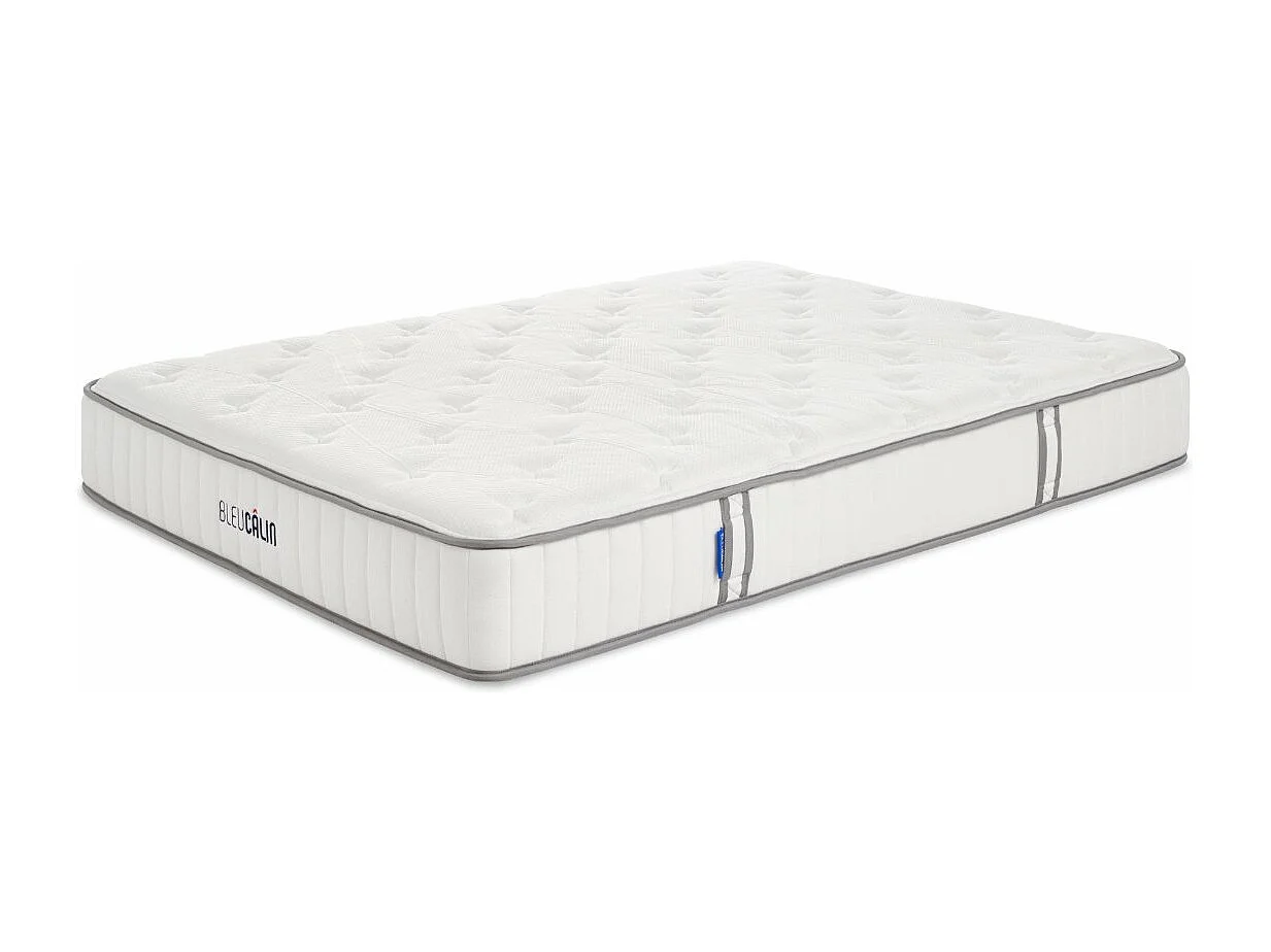 Matelas 140 x 190 cm ressorts ensachés et mousse viscoélastique - épaisseur 23cm - Confort Ferme - IDEAL