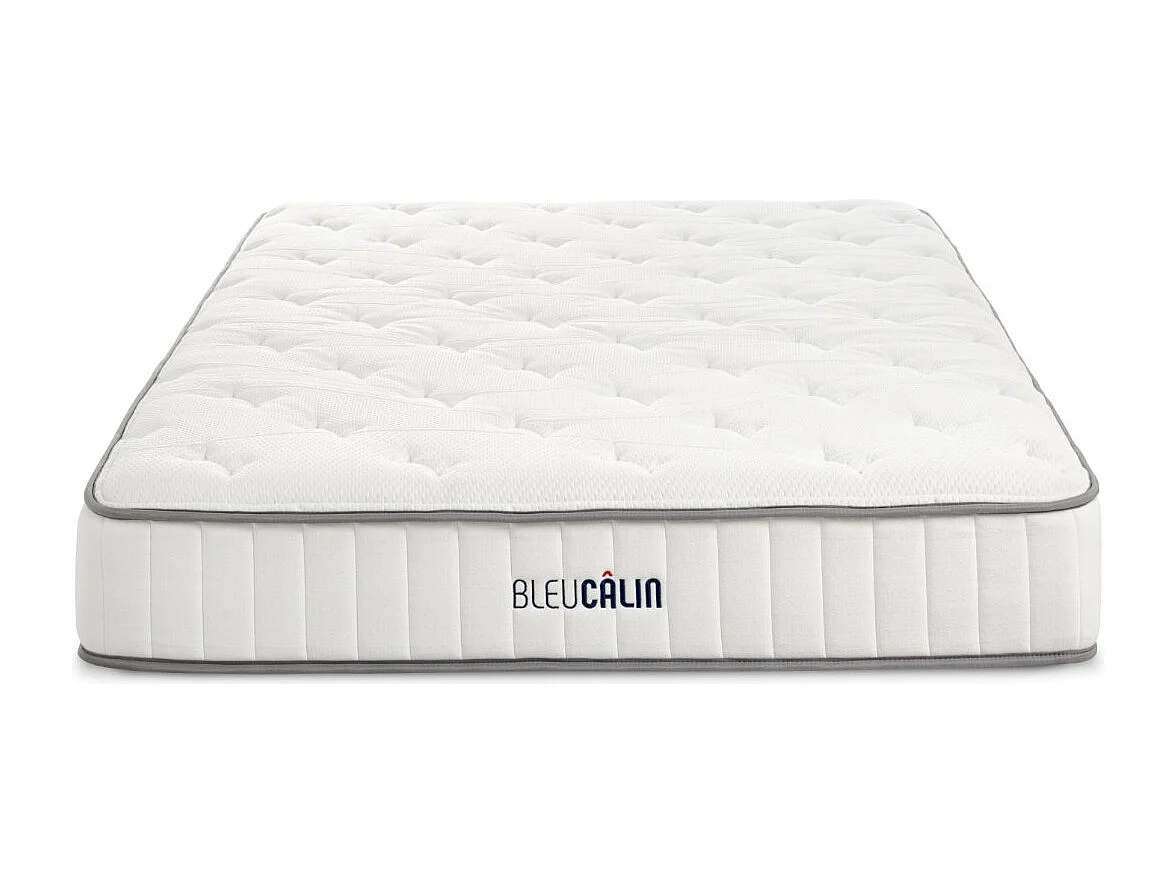 Matelas 140 x 190 cm ressorts ensachés et mousse viscoélastique - épaisseur 23cm - Confort Ferme - IDEAL