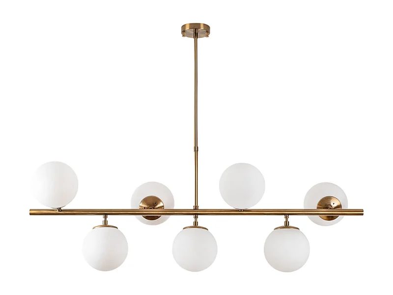 Lampadario sospeso dorato con 7 lampade dal design moderno - Victoire