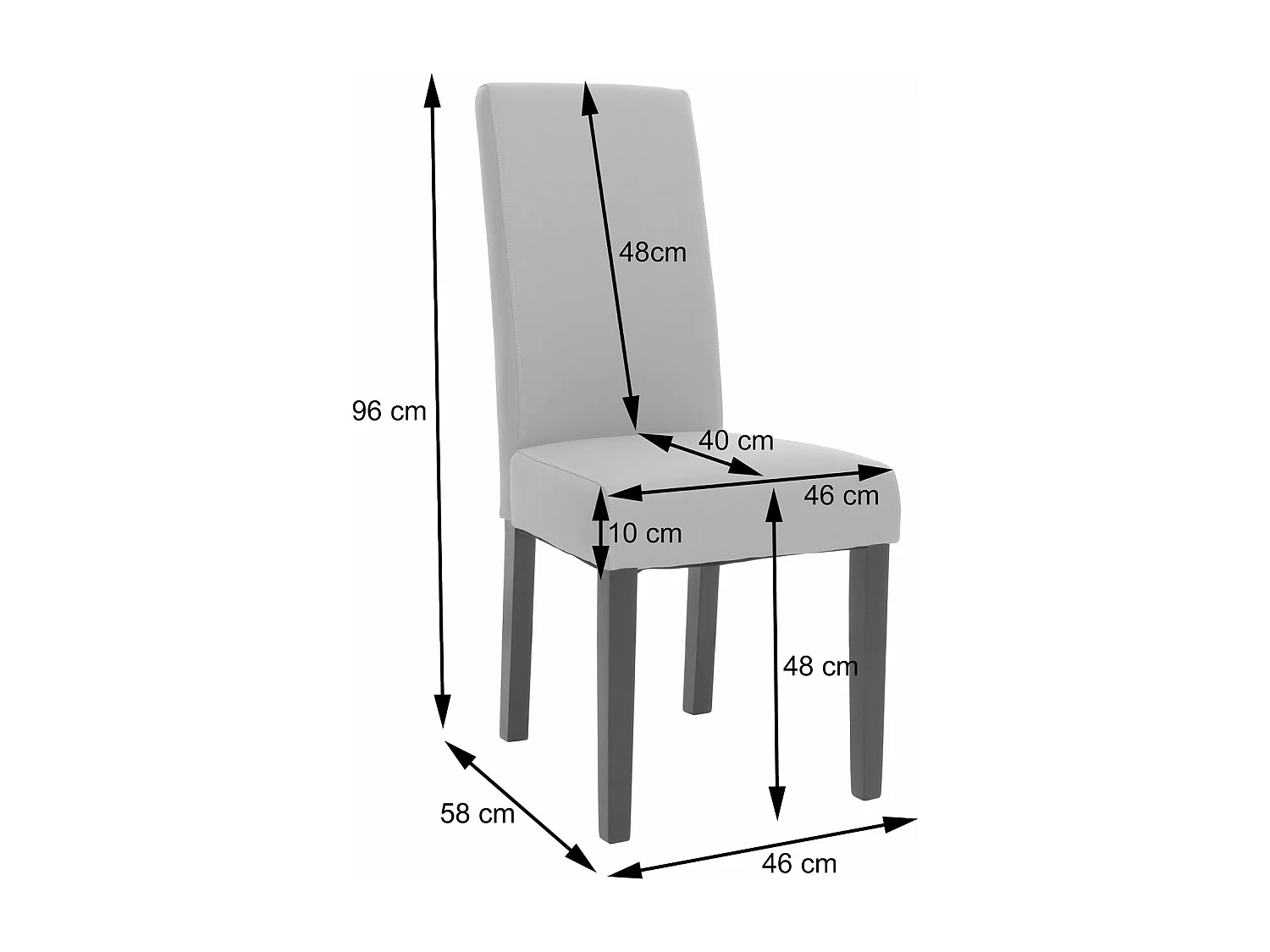 Chaise de salle à manger MCW-N66 (lot de 2)