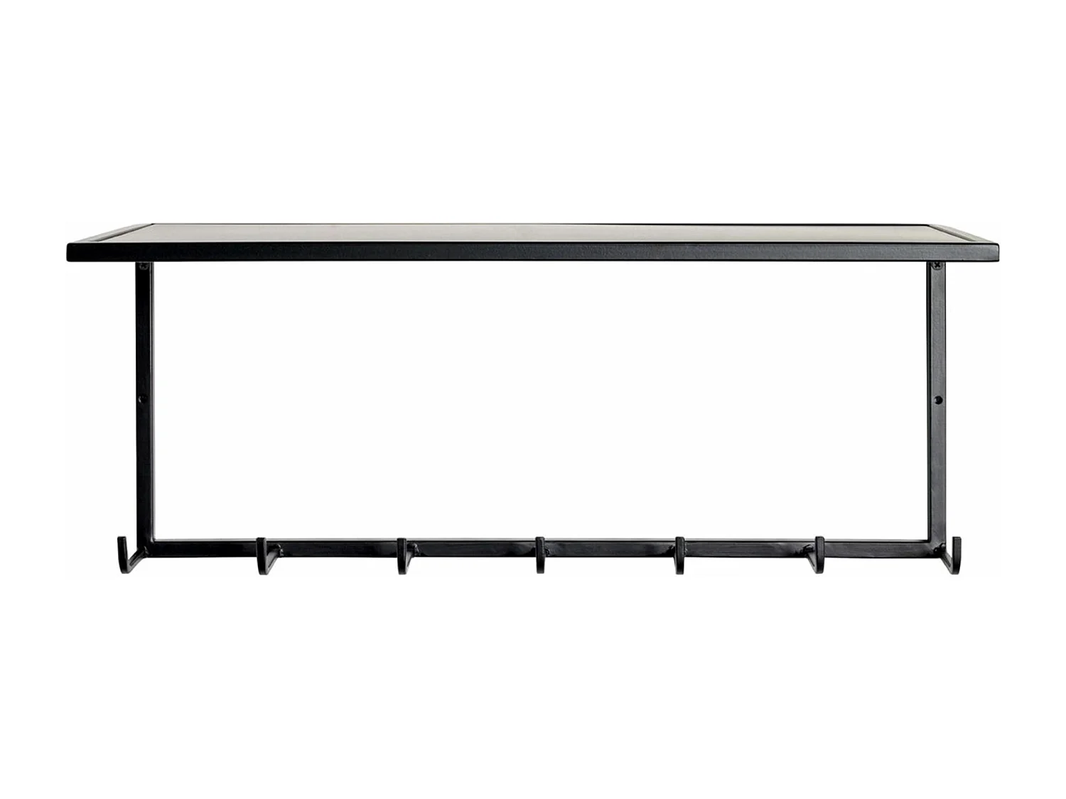 Garderobe murale, Patère murale en métal coloris noir  -longueur 60 x profondeur 25 x hauteur 25 cm