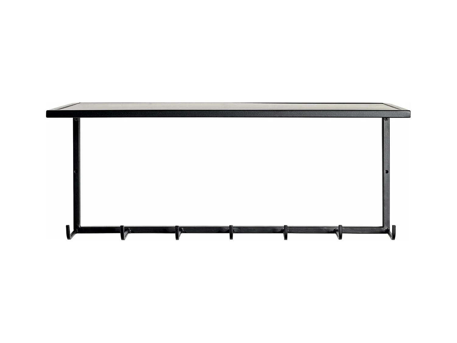 Garderobe murale, Patère murale en métal coloris noir  -longueur 60 x profondeur 25 x hauteur 25 cm