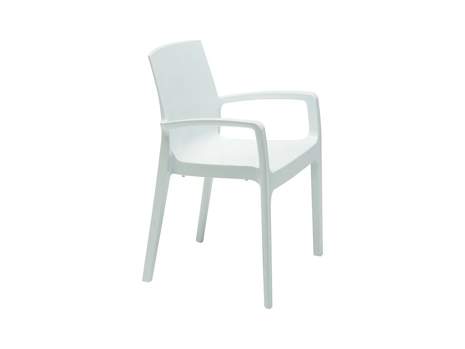 Chaise avec accoudoirs polypropylène Lou Blanc
