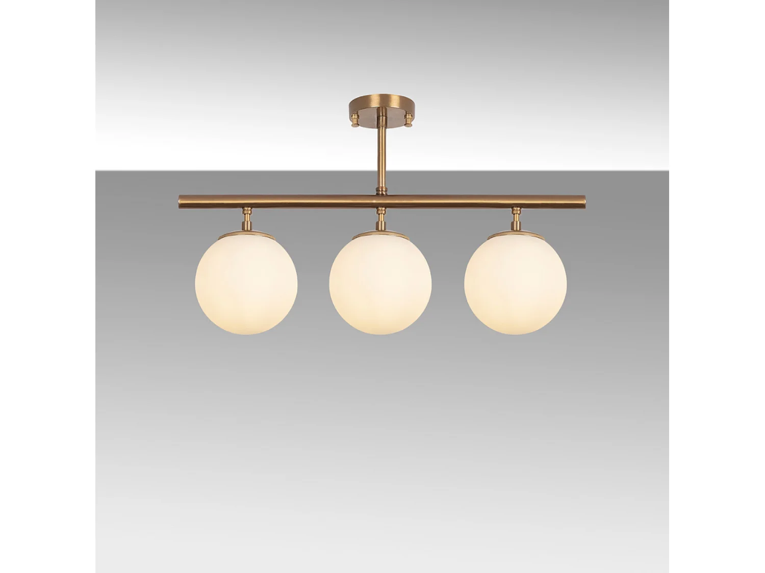 Plafonnier vintage - 3 lampes AMBRE