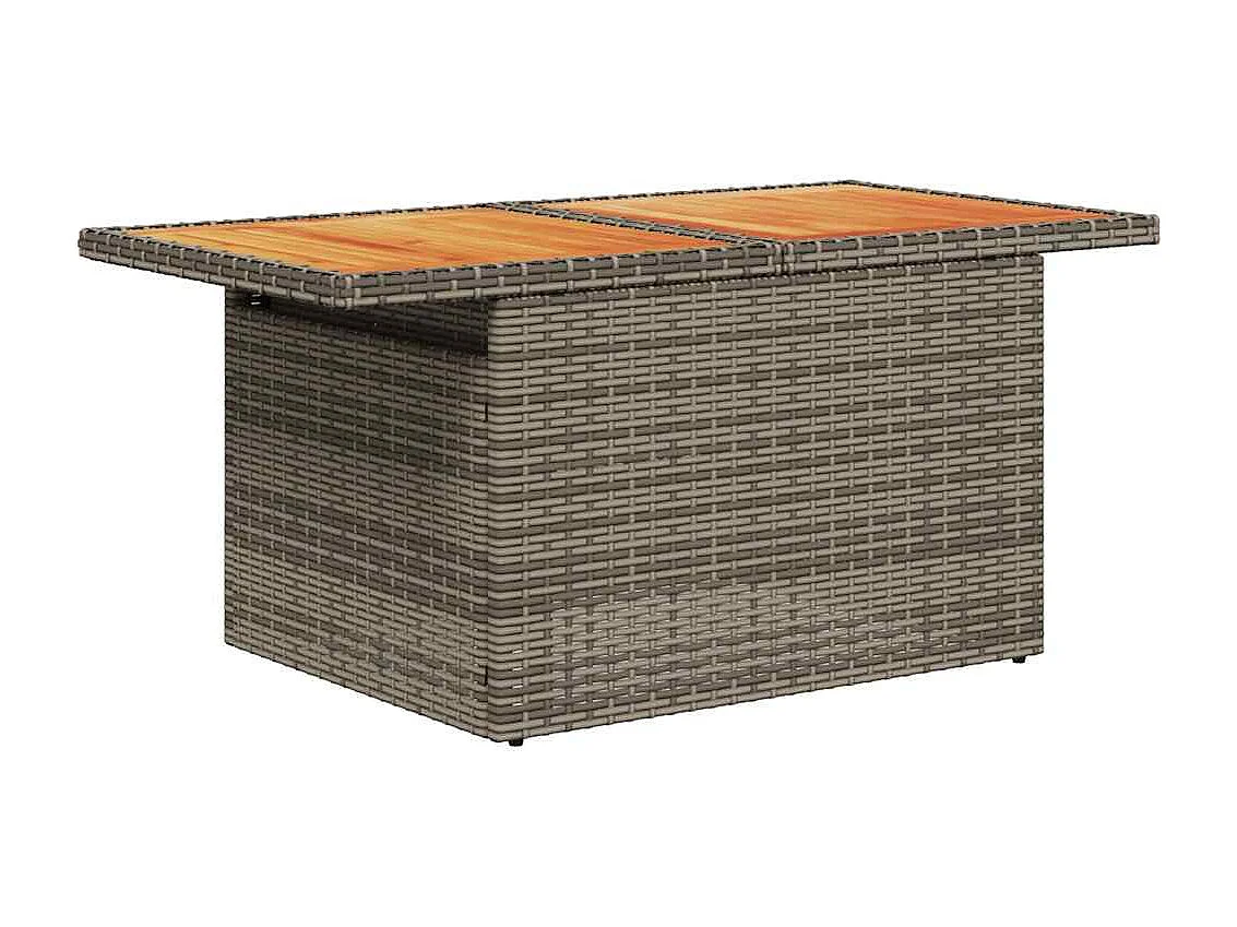 Set Divano da Giardino 6 pz con Cuscini Grigio in Polyrattan