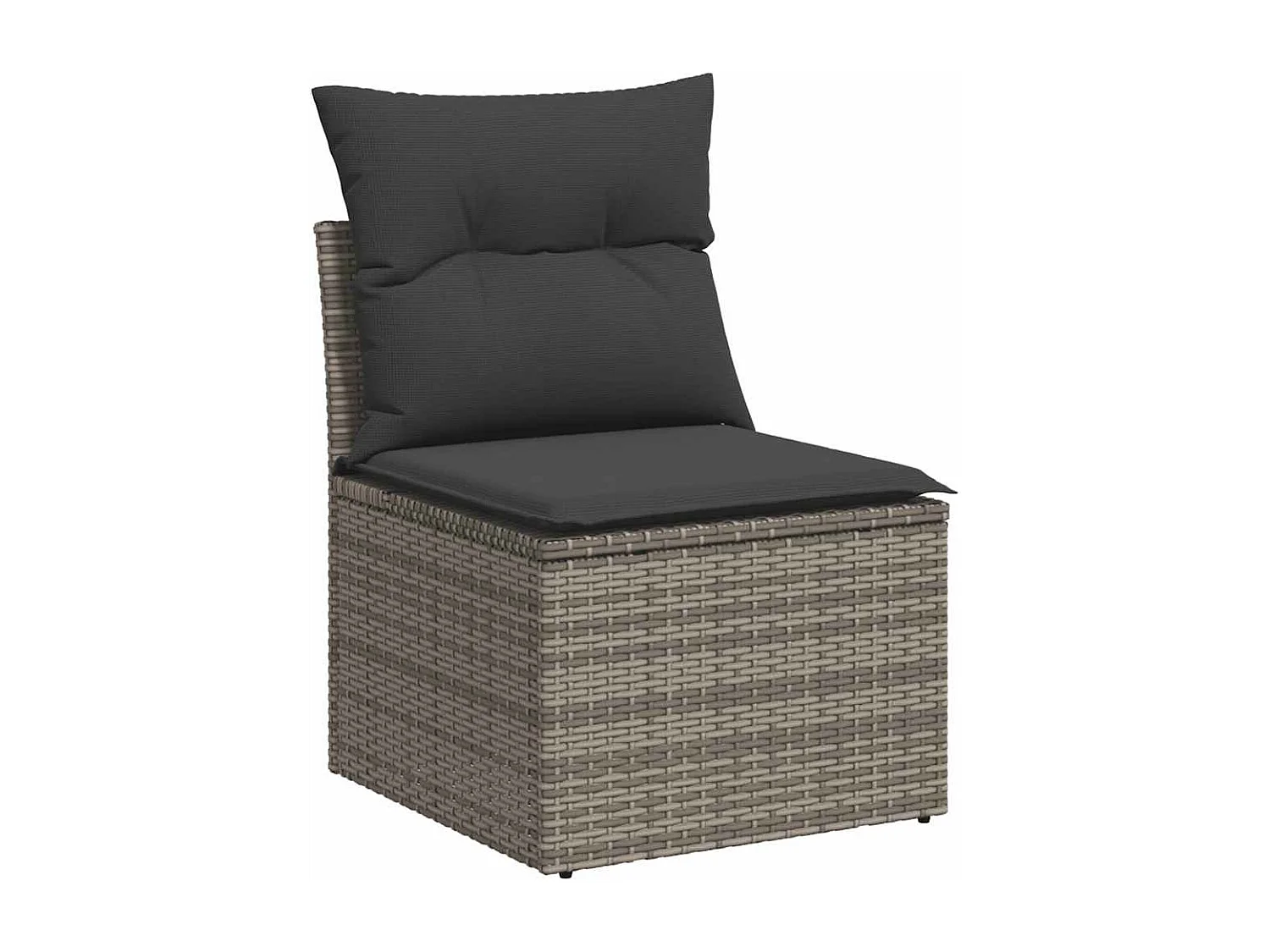 Set Divano da Giardino 8 pz con Cuscini Grigio in Polyrattan