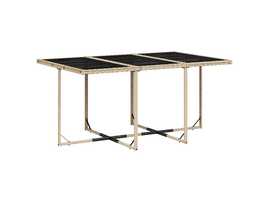 7-delige Tuinset met kussens poly rattan beige