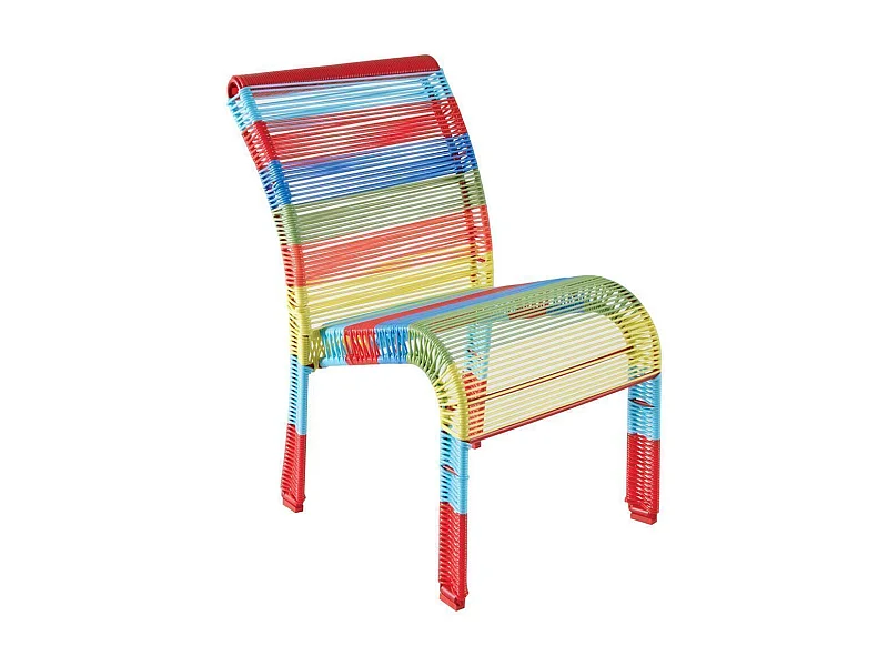 Chaise enfant en polyrésine multicolore
