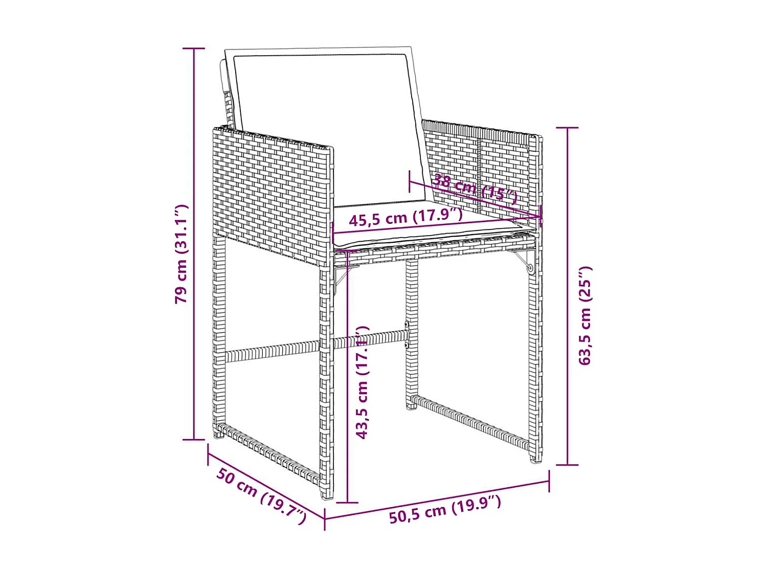 Set comedor de jardín con cojines 13 pzas ratán sintético negro