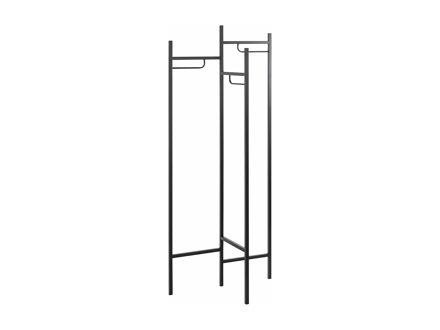 Portemanteau en métal coloris noir  - longueur 70 x profondeur 36 x hauteur 170 cm