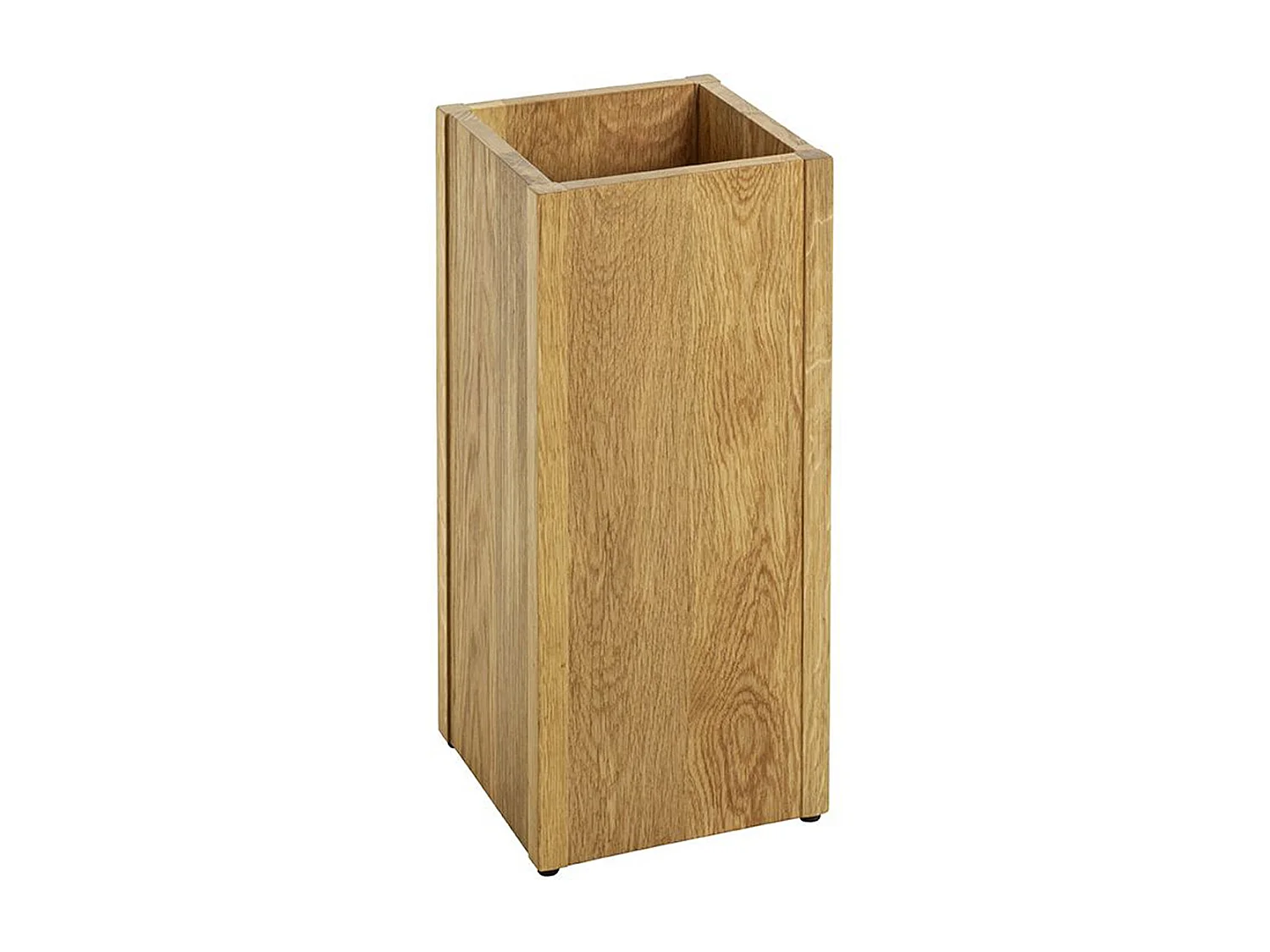 Porte parapluies en bois massif coloris chêne -longueur 20 x profondeur 20 x hauteur 45 cm