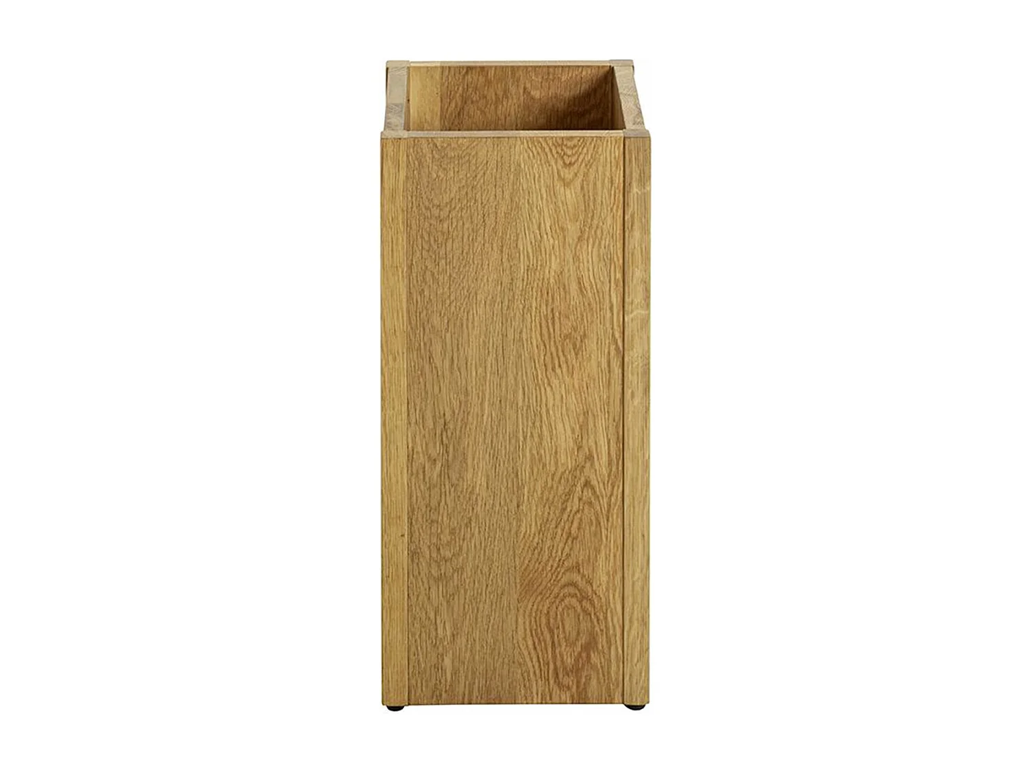 Porte parapluies en bois massif coloris chêne -longueur 20 x profondeur 20 x hauteur 45 cm