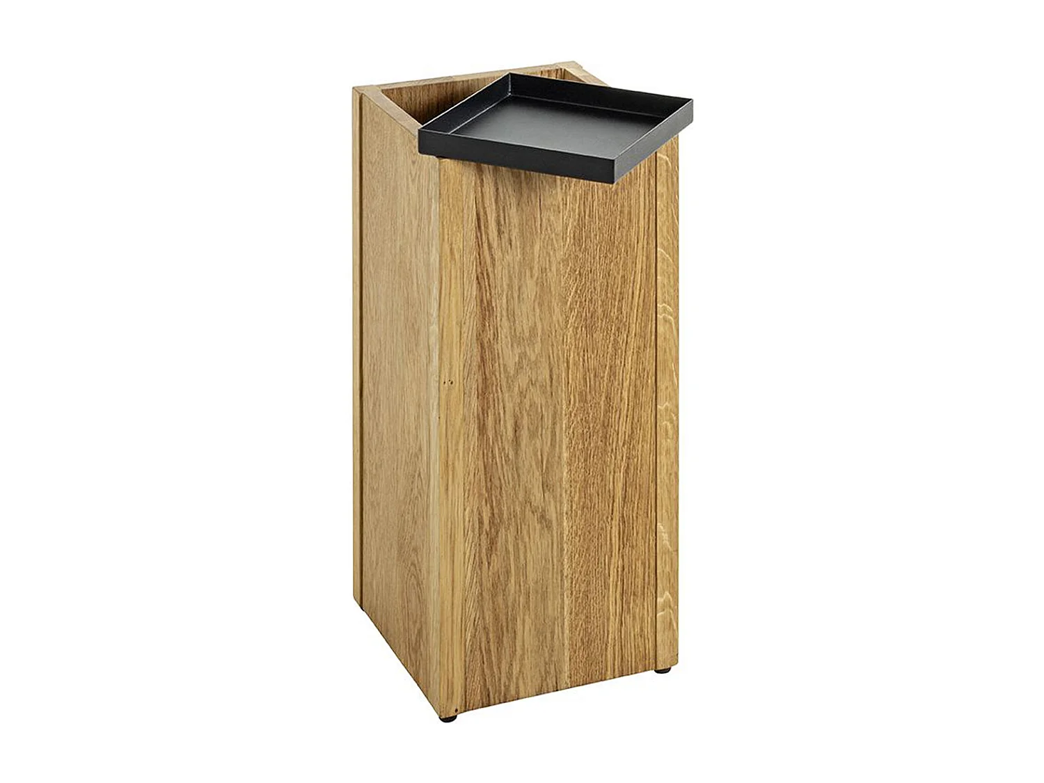 Porte parapluies en bois massif coloris chêne -longueur 20 x profondeur 20 x hauteur 45 cm