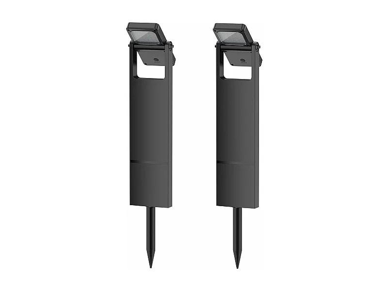 Lot de 2 balises solaires BRITY Noir ABS H49cm