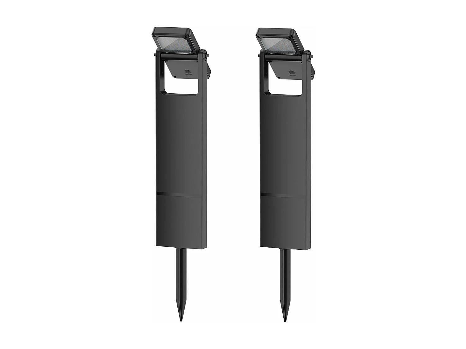 Lot de 2 balises solaires BRITY Noir ABS H49cm