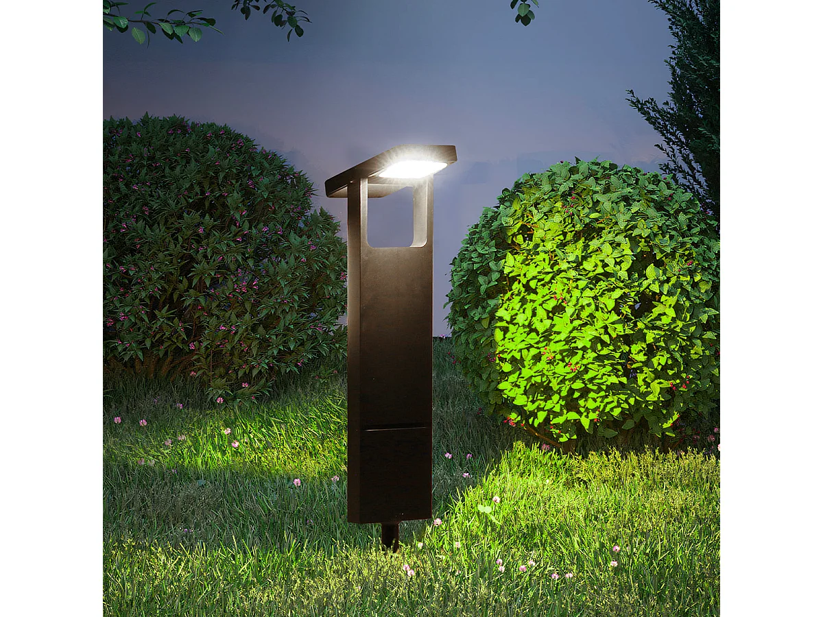 Lot de 2 balises solaires BRITY Noir ABS H49cm