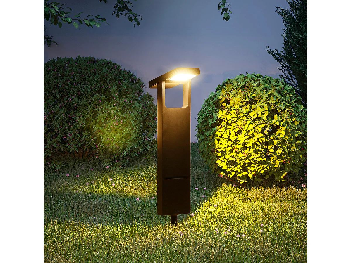 Lot de 2 balises solaires BRITY Noir ABS H49cm