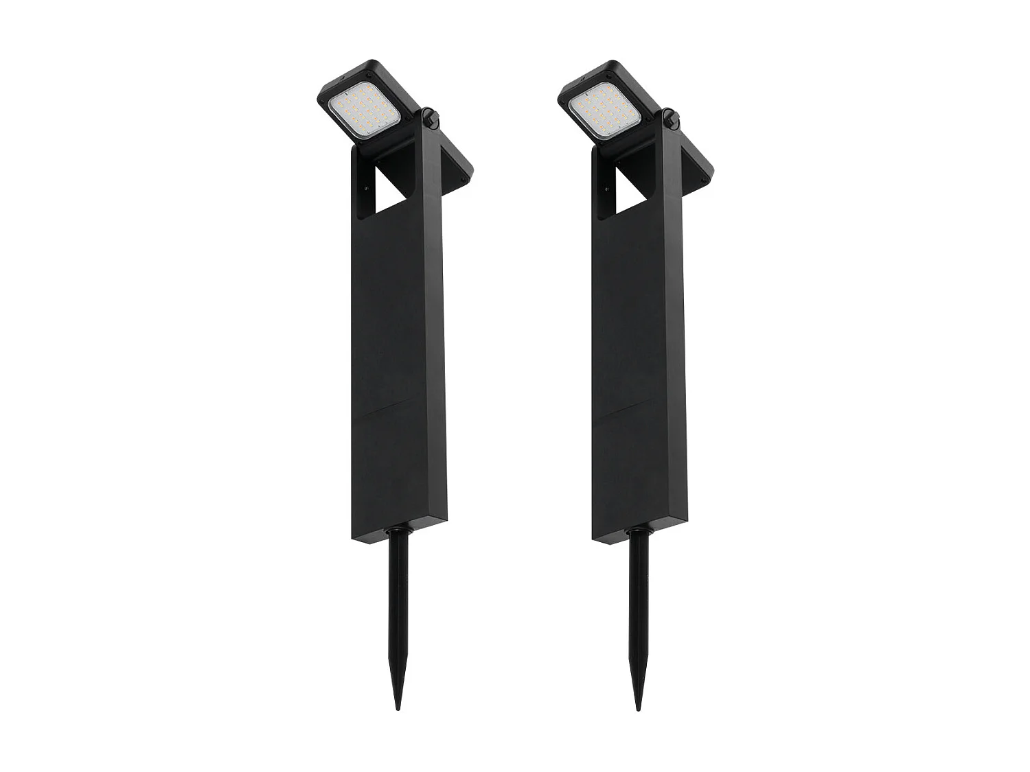 Lot de 2 balises solaires BRITY Noir ABS H49cm