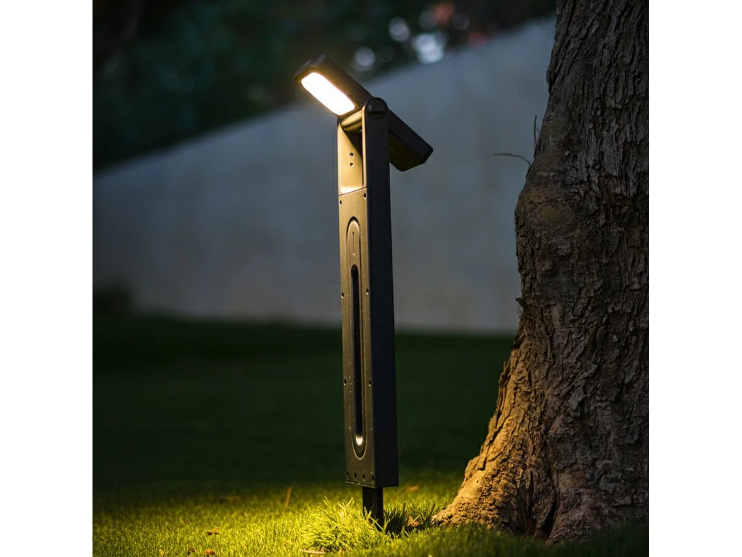 Lot de 2 balises solaires BRITY Noir ABS H49cm