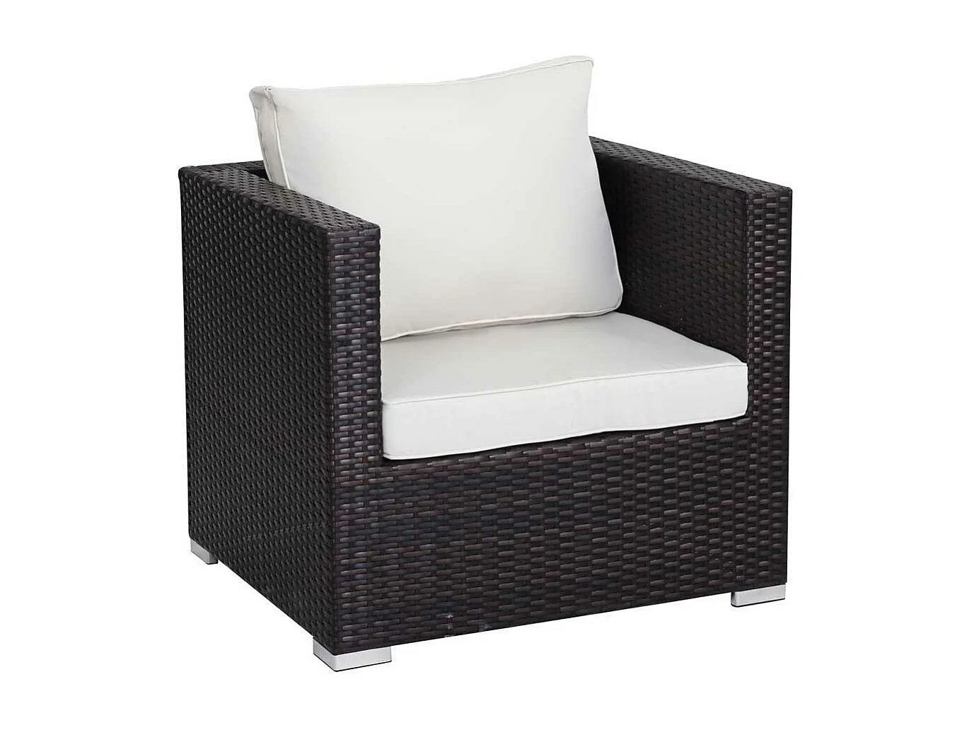 Fauteuil jardin en résine tressée "Ibiza" - Buffalo - Marron