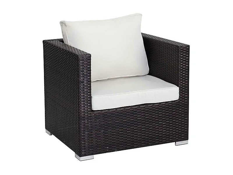 Fauteuil jardin en résine tressée "Ibiza" - Buffalo - Marron