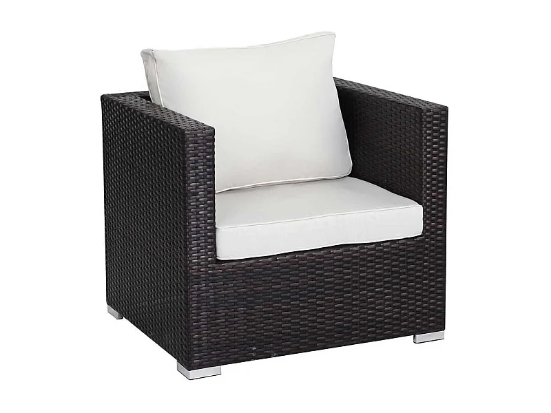 Fauteuil jardin en résine tressée "Ibiza" - Buffalo - Marron