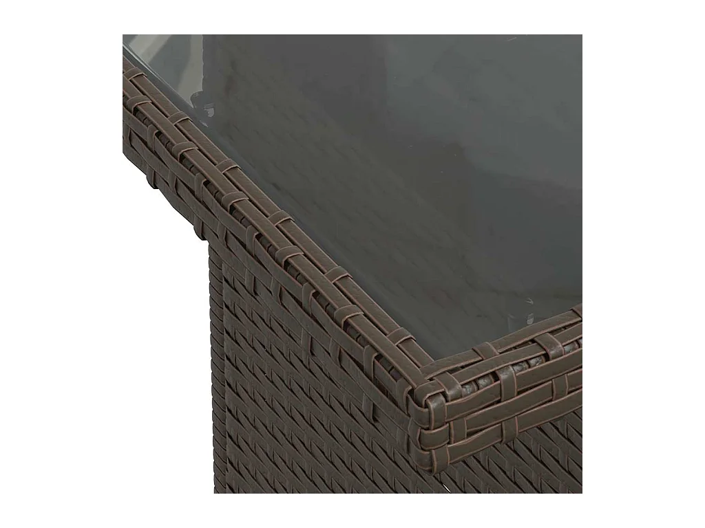 Salon de jardin avec coussins 6 pcs marron résine tressée