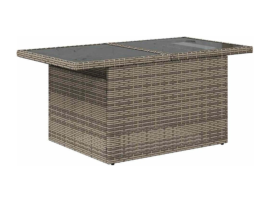 Set Divano da Giardino 10 pz con Cuscini Grigio in Polyrattan