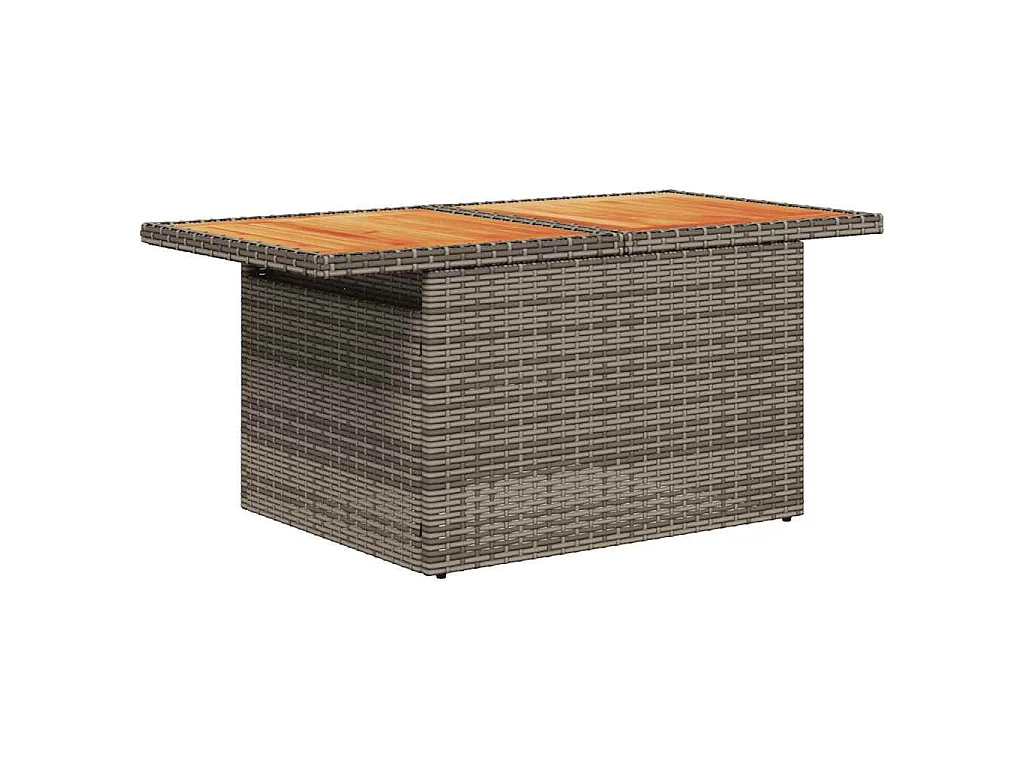 Set Divani da Giardino 7 pz con Cuscini Grigio in Polyrattan