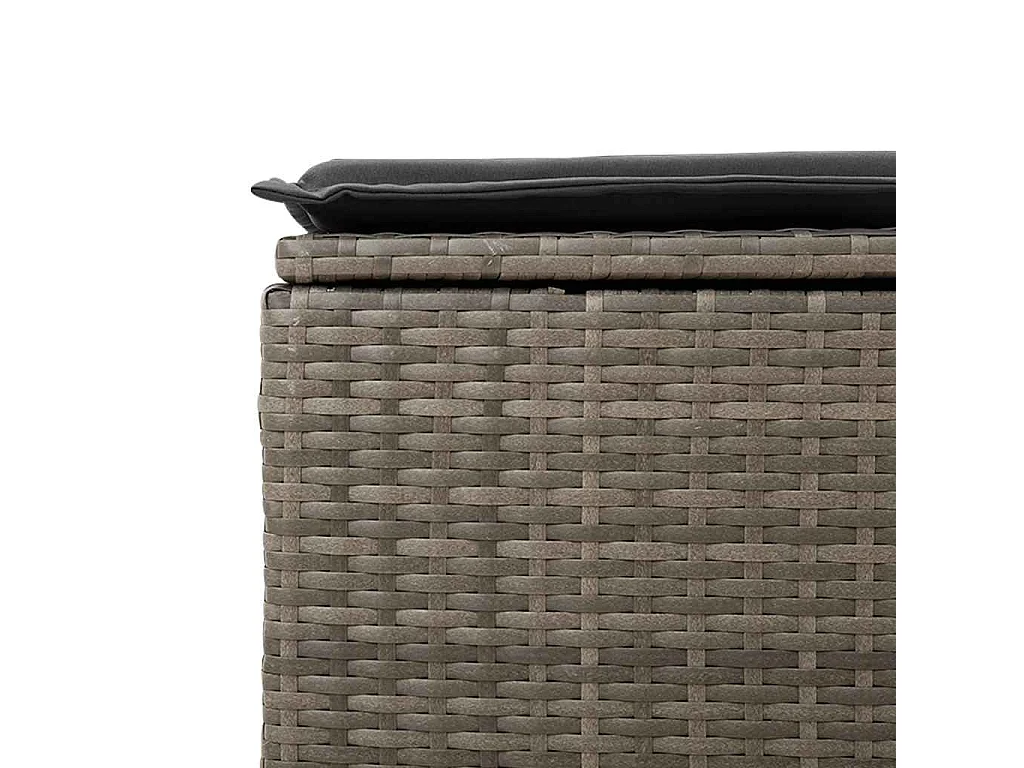 Set Divani da Giardino 7 pz con Cuscini Grigio in Polyrattan