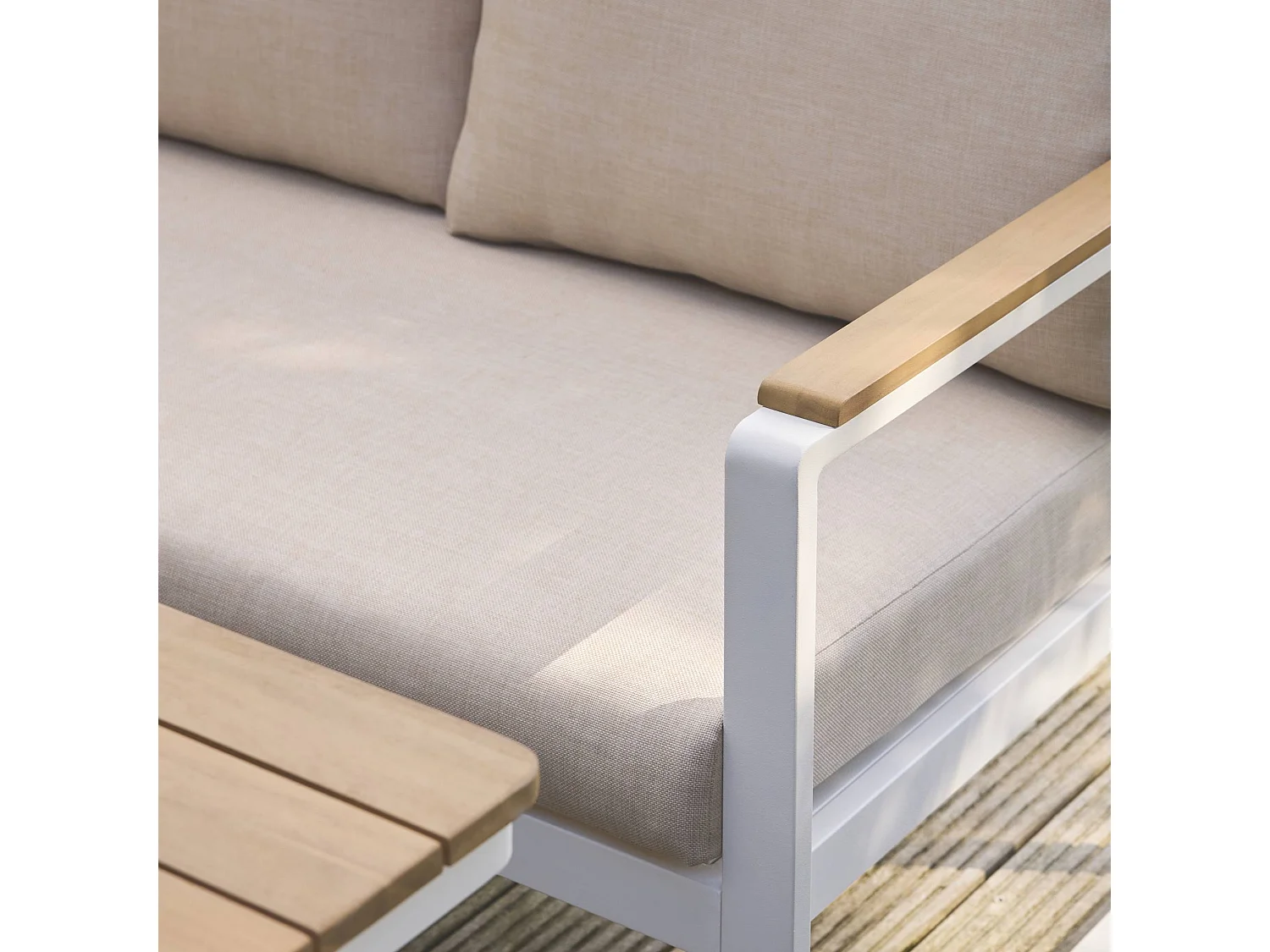 Set di mobili da giardino a 8 posti in legno di acacia e alluminio,