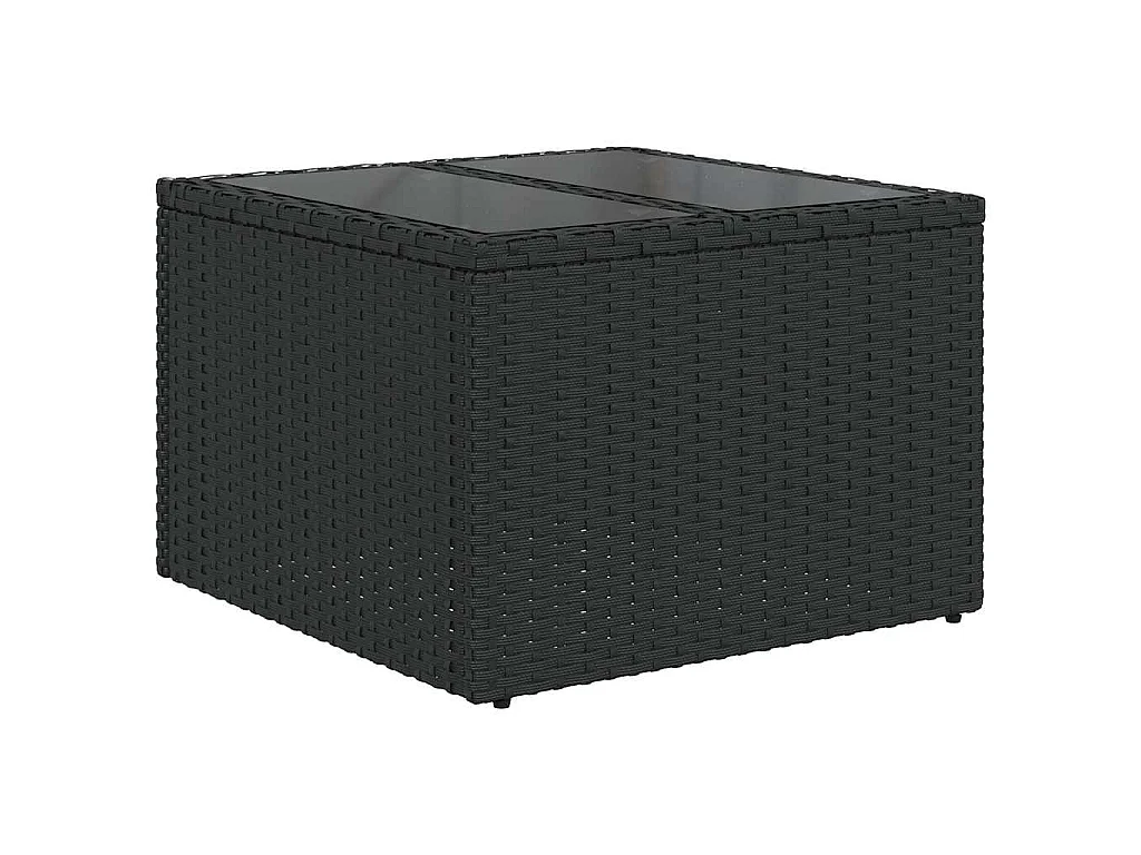 Set Divani da Giardino con Cuscini 8 pz Nero in Polyrattan