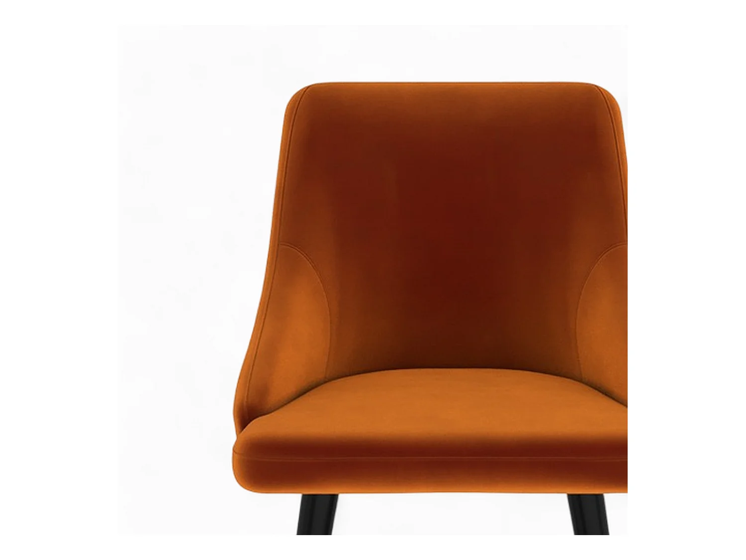 Pack 4 chaises de bar en velours orange et jaune 77,5 cm - Aristote