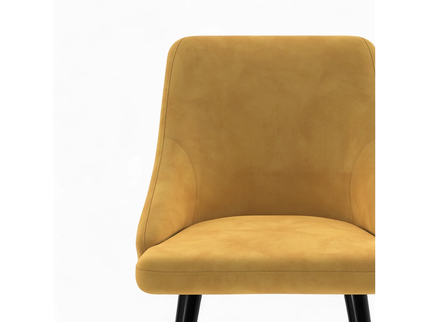 Pack 4 chaises de bar en velours orange et jaune 78 cm - Aristote