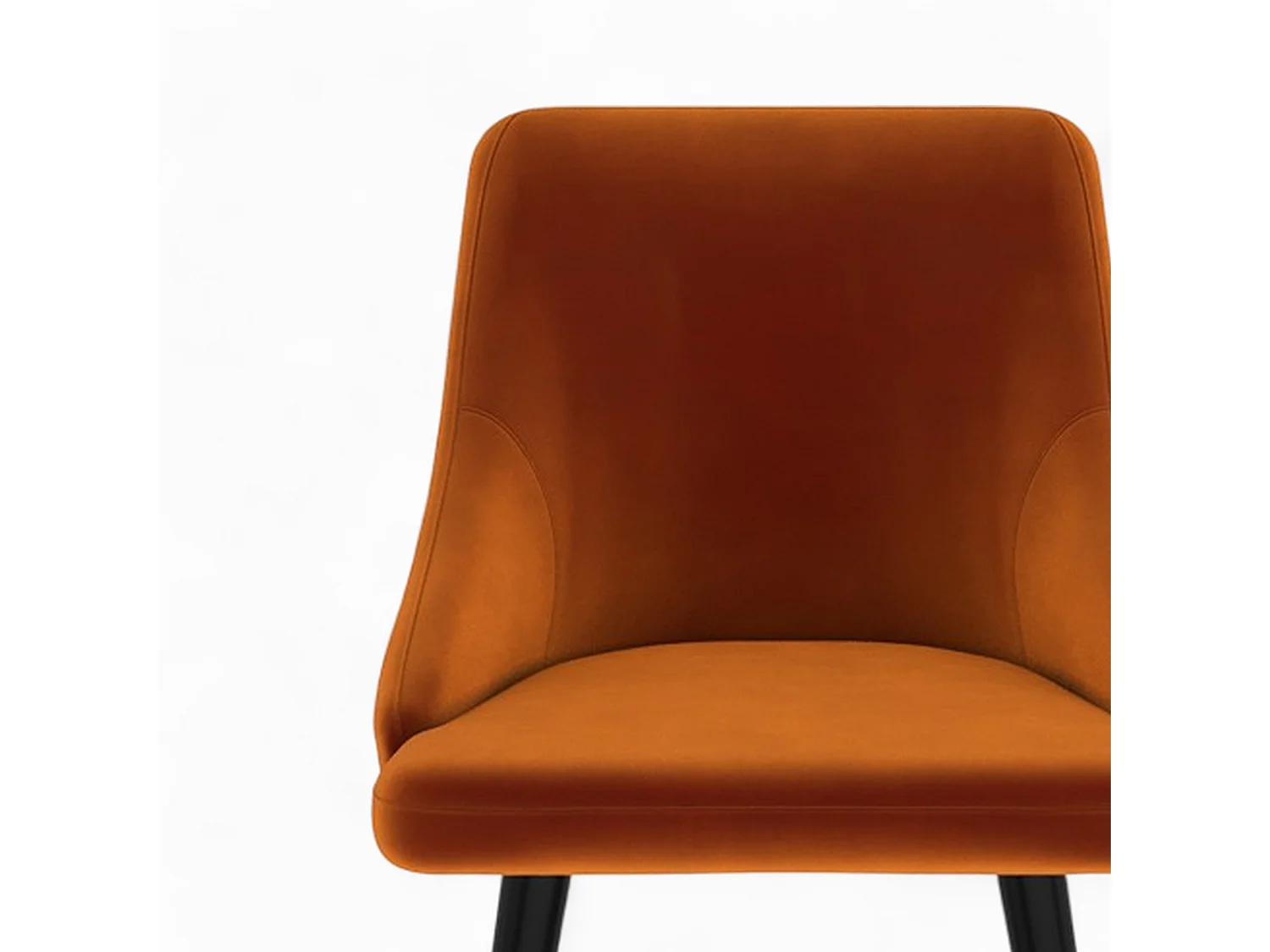 Pack 4 chaises de bar en velours orange et jaune 78 cm - Aristote
