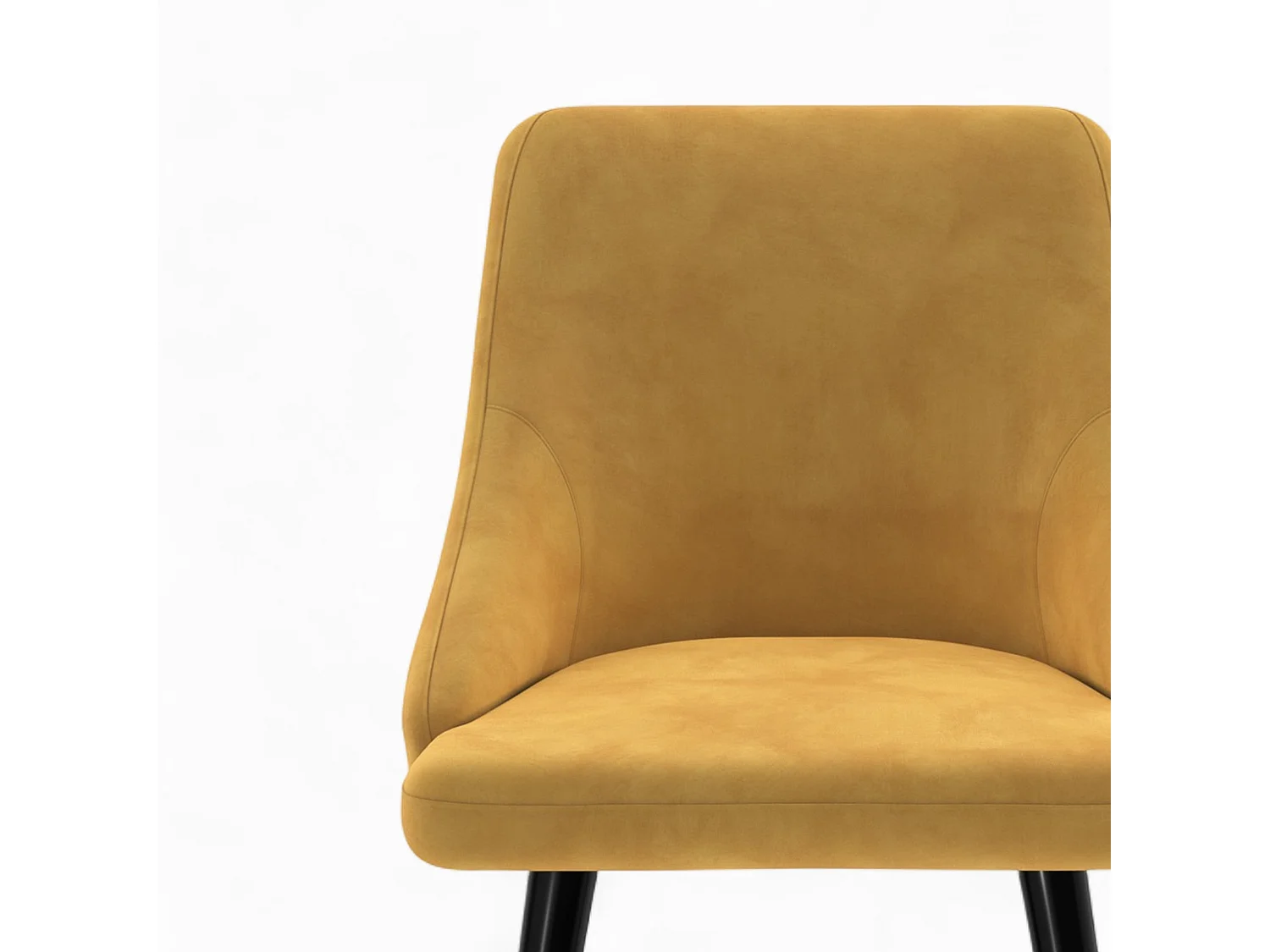 Pack 4 chaises de bar en velours orange et jaune 78 cm - Aristote