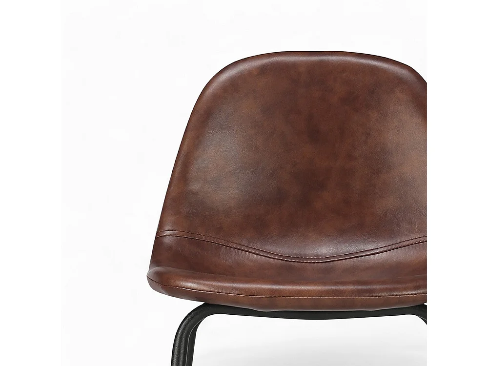 Pack 4 chaises pour îlot central marron et gris/noir 65 cm - Henrik