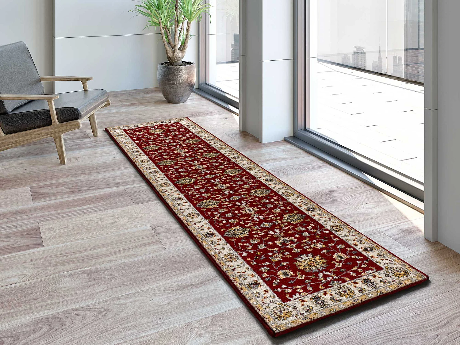 Kurzflorteppiche - klassisch - rot - 67x250 cm - CLASSIC