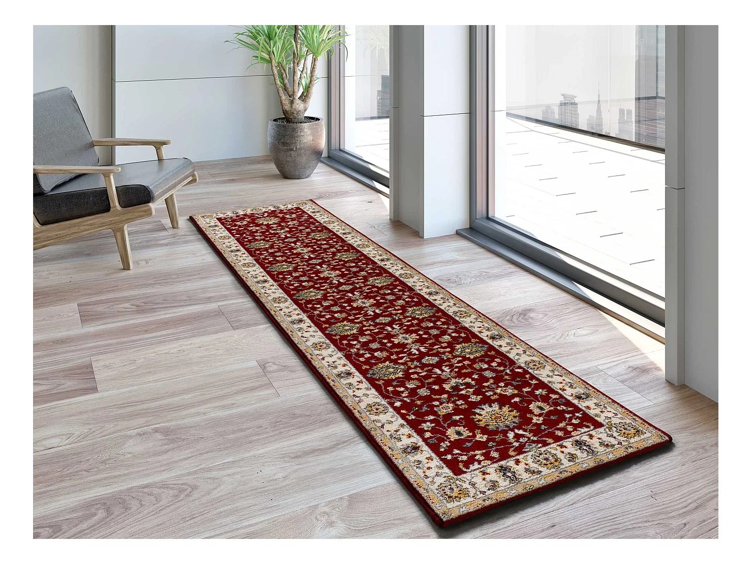 Kurzflorteppiche - klassisch - rot - 67x250 cm - CLASSIC