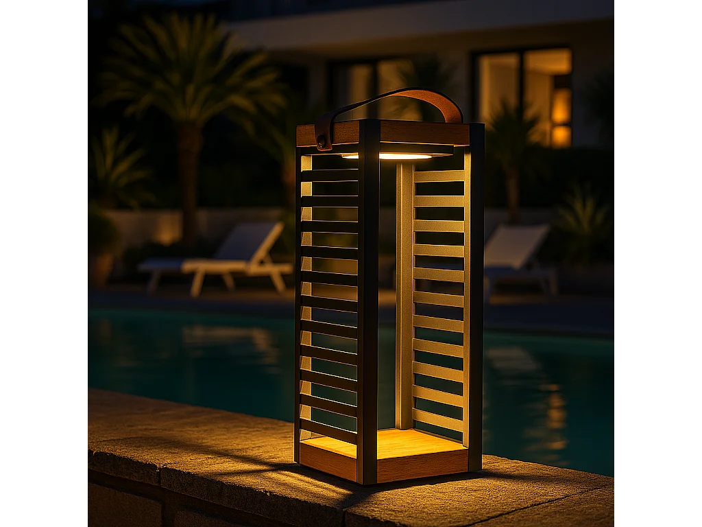 Lanterne solaire FERIAN Noir Metal H50cm