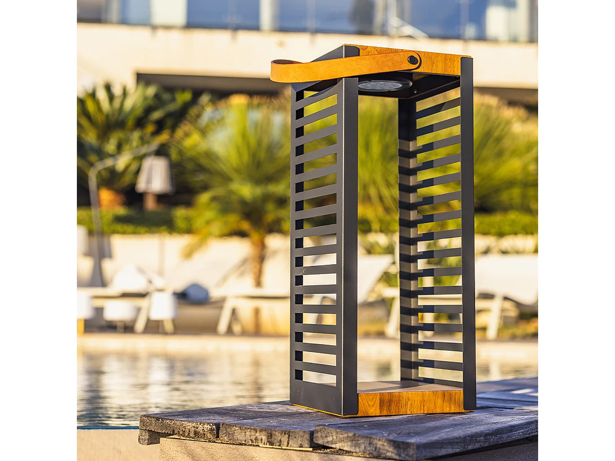 Lanterne solaire FERIAN Noir Metal H50cm