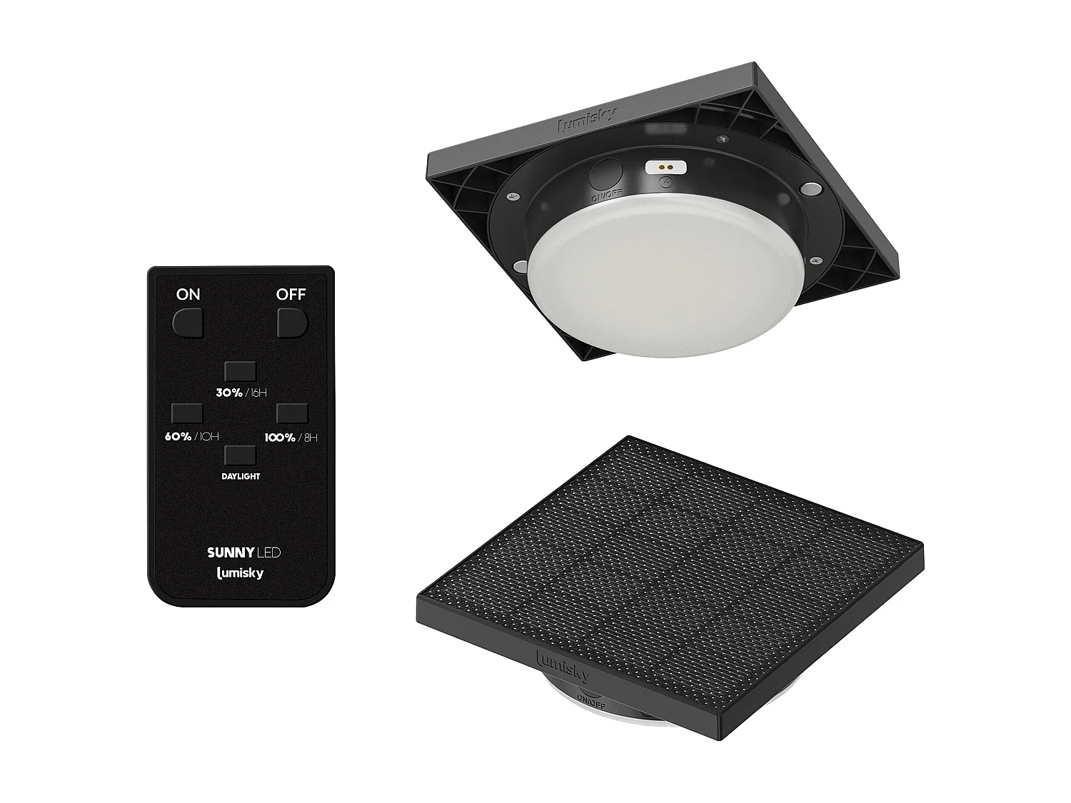 Lanterne solaire FERIAN Noir Metal H50cm