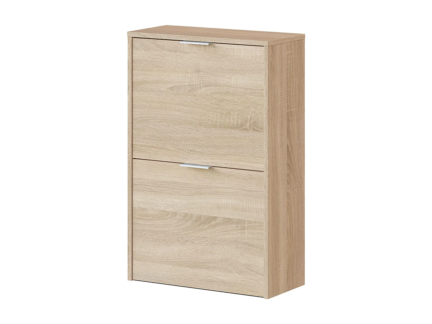 Mueble Zapatero 2 Puertas con Gran Capacidad 12 Pares Aprox. con Acabado en Color Roble Canadian - Dim: 50 cm (Ancho) x 76 cm (Alto) x 22 cm (Fondo)