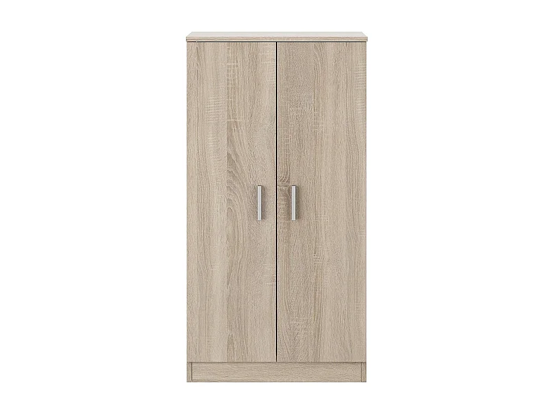 Armario Zapatero Dos Puertas de Madera con Acabado en Roble Canadian - Dim: 55 cm (Ancho) x 108 cm (Alto) x 36 cm (Fondo)