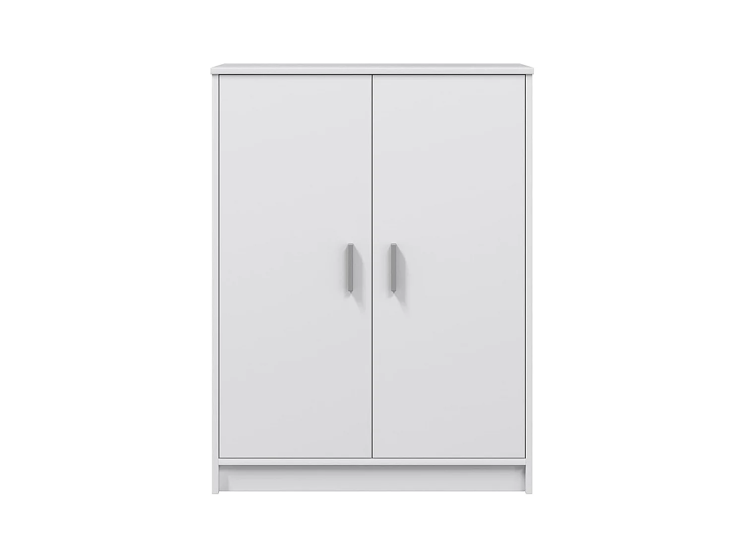 Armario Zapatero Dos Puertas con Acabado en Blanco - Dim: 75 cm (Ancho) x 101 cm (Alto) x 36 cm (Fondo)