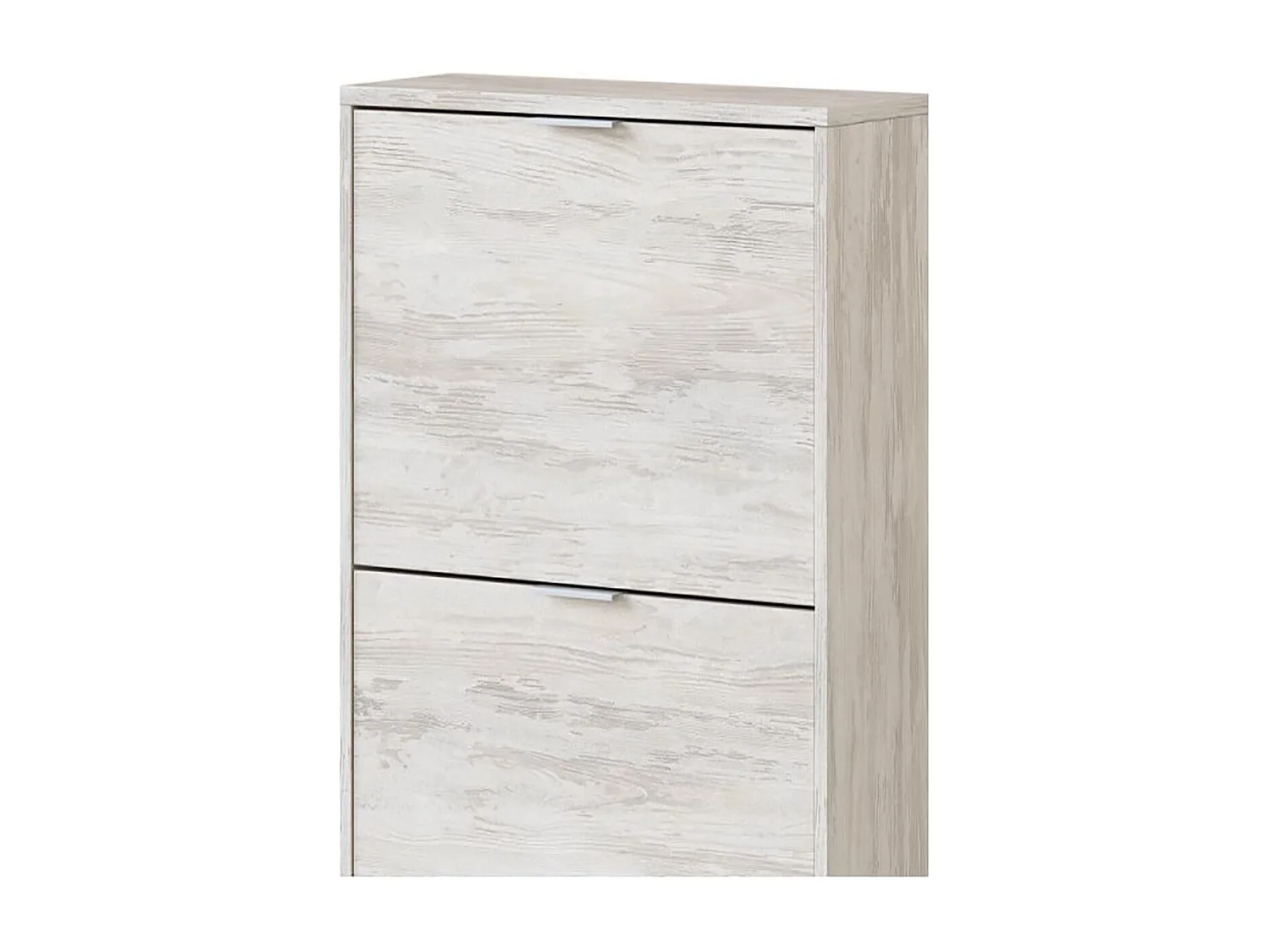 Mueble Zapatero 3 Puertas con Gran Capacidad con Acabado en Color Roble Gris Blanqueado - Dim: 60 cm (Ancho) x 113 cm (Alto) x 22 cm (Fondo)