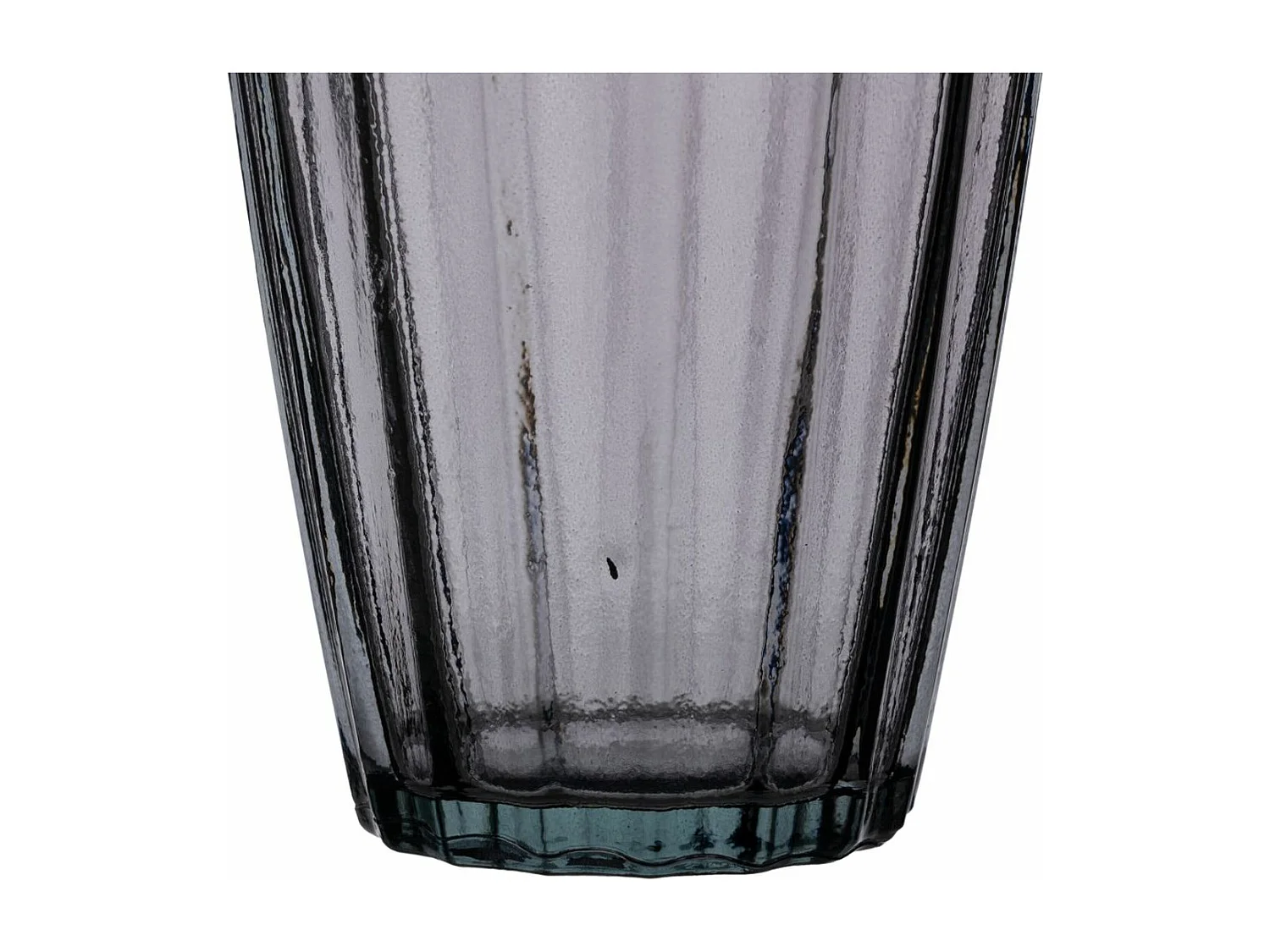 Jarrón Gris vidrio reciclado 12 x 12 x 29 cm