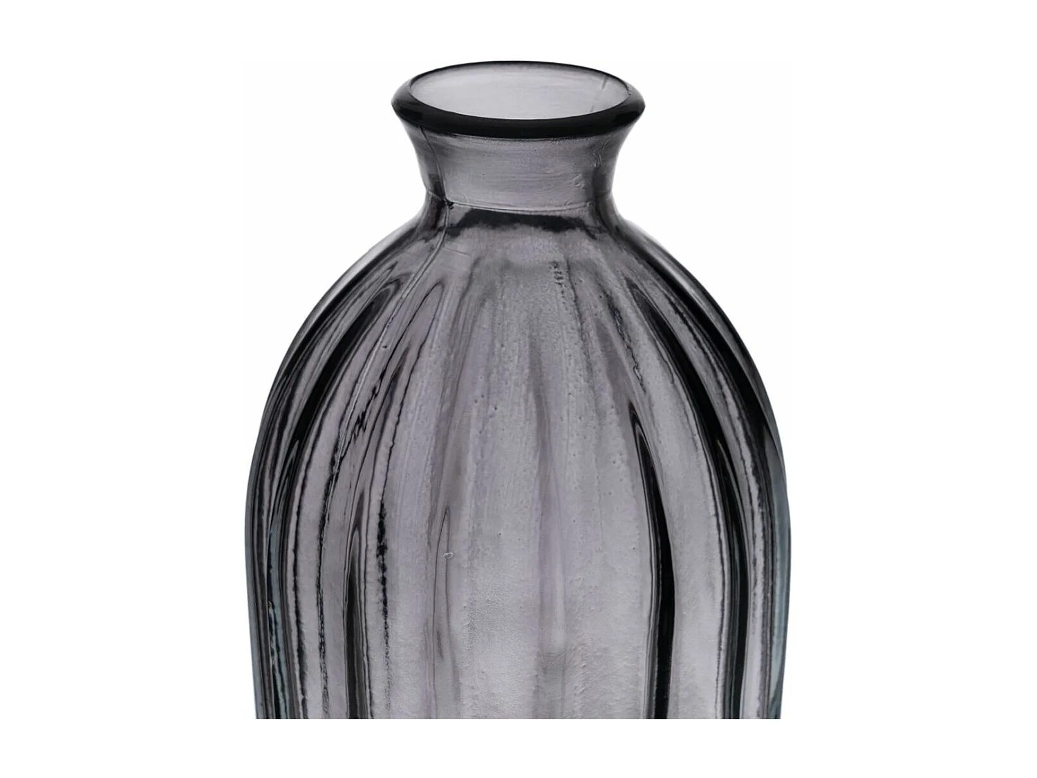 Jarrón Gris vidrio reciclado 12 x 12 x 29 cm