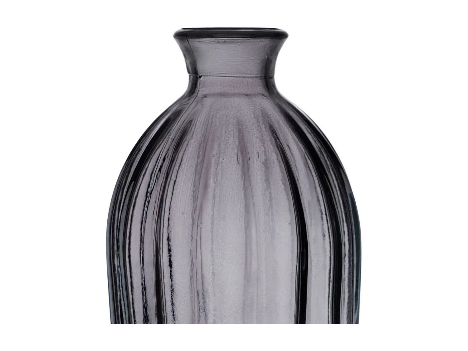 Jarrón Gris vidrio reciclado 12 x 12 x 29 cm